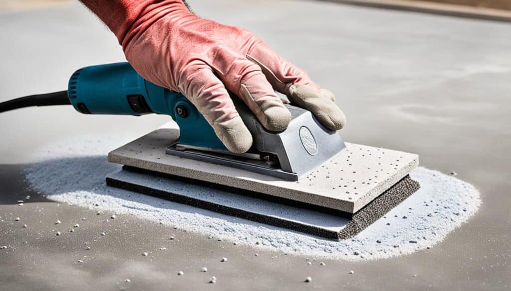 Ponçage du béton à gros grains