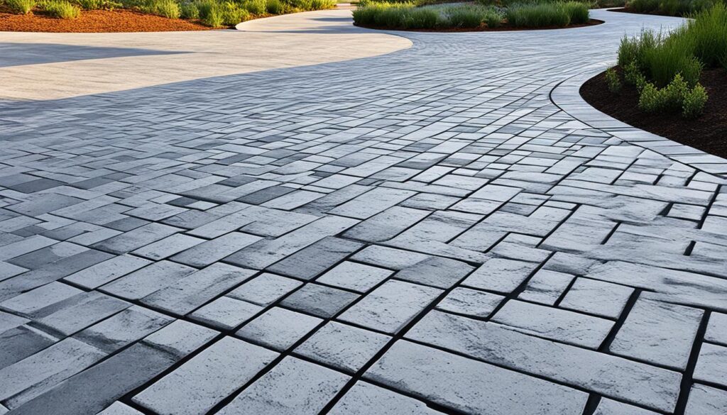 allée en béton imprimé