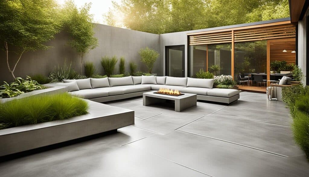 béton balayé extérieur