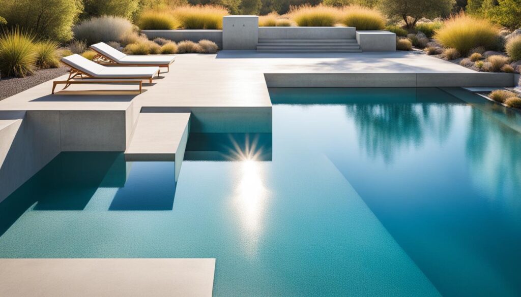 béton ciré piscine