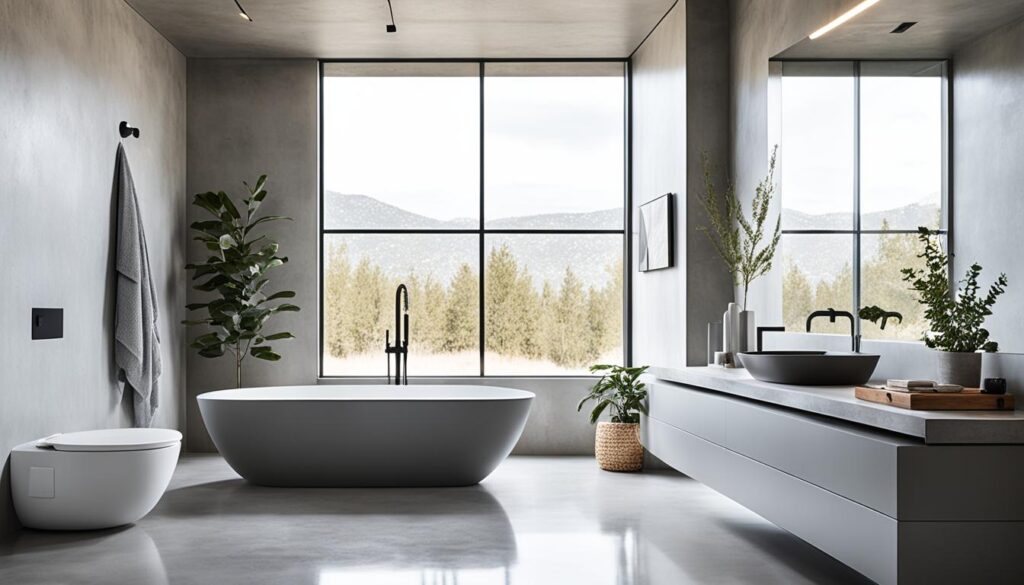 béton lissé salle de bain