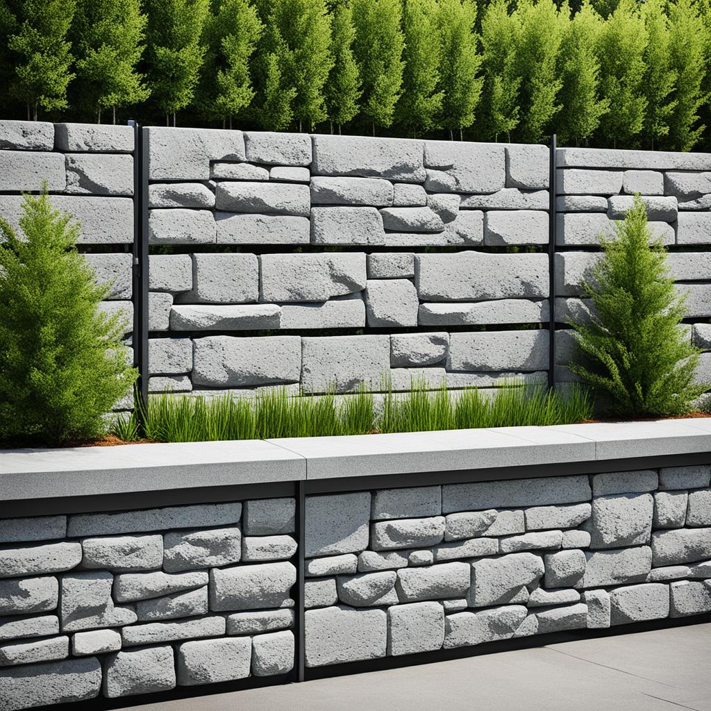 combinaison matériaux clôture