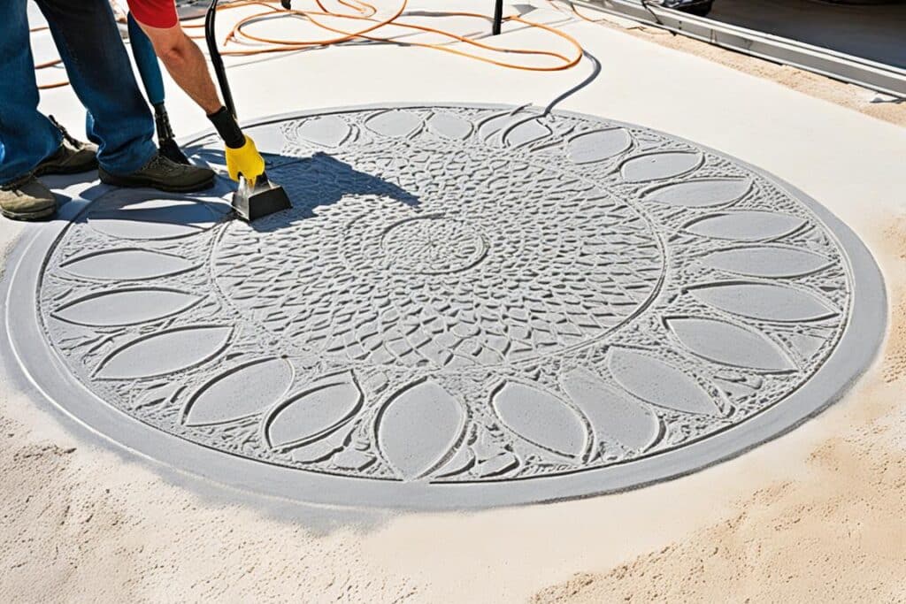 comment estamper du béton