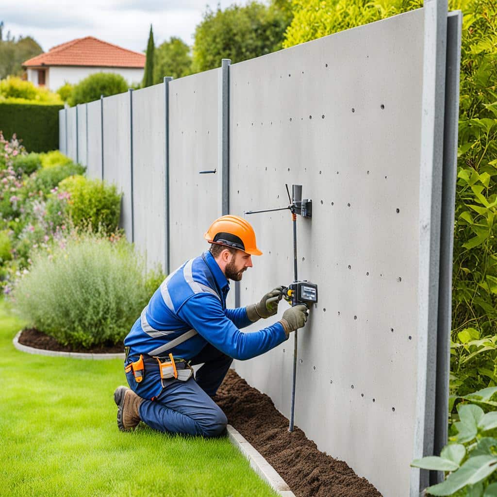 installation palissade béton