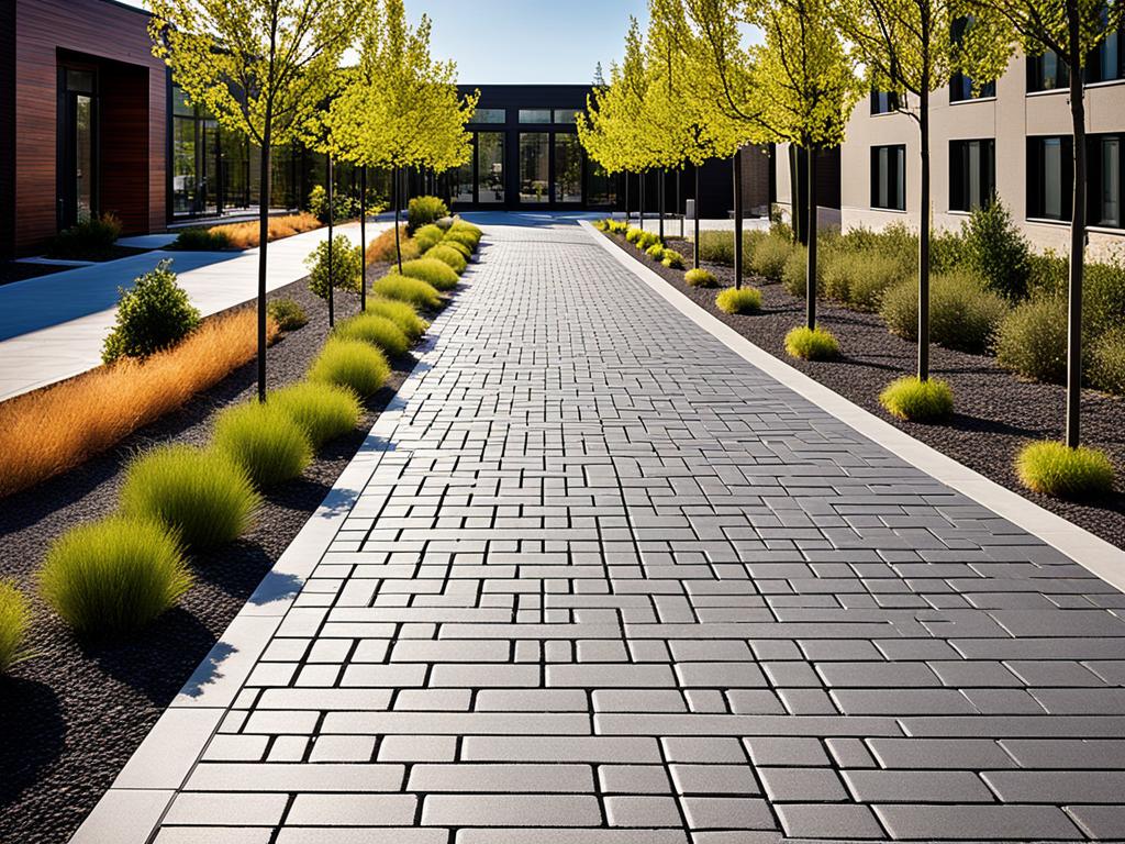 matériaux durables pour allée carrossable contemporaine