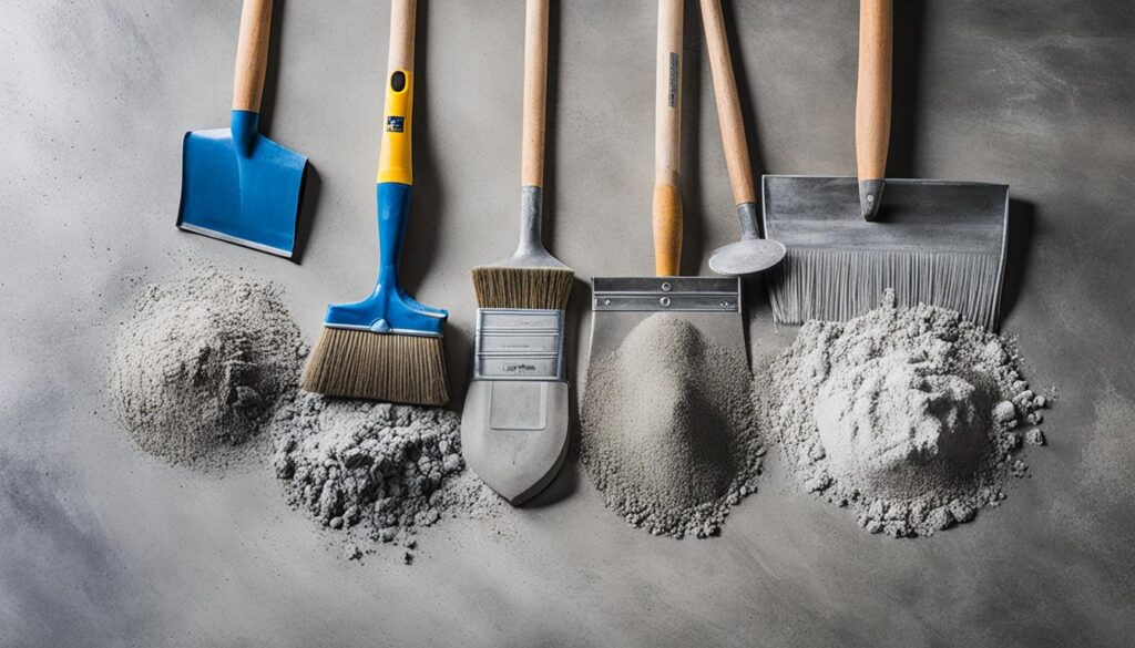 matériel béton balayé