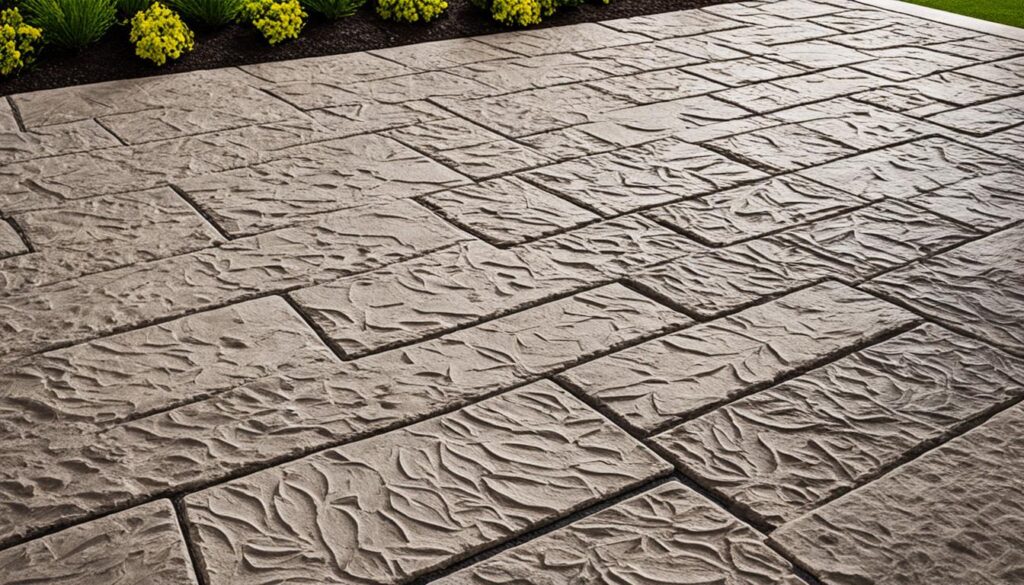 motifs béton estampé