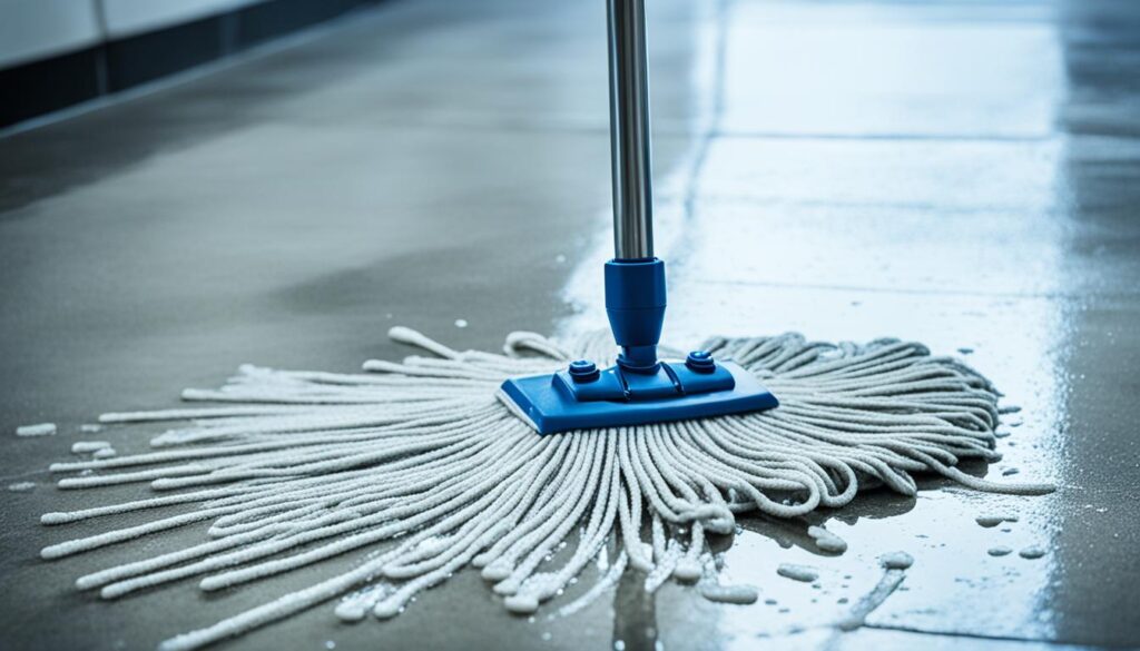 nettoyage humide du béton poli