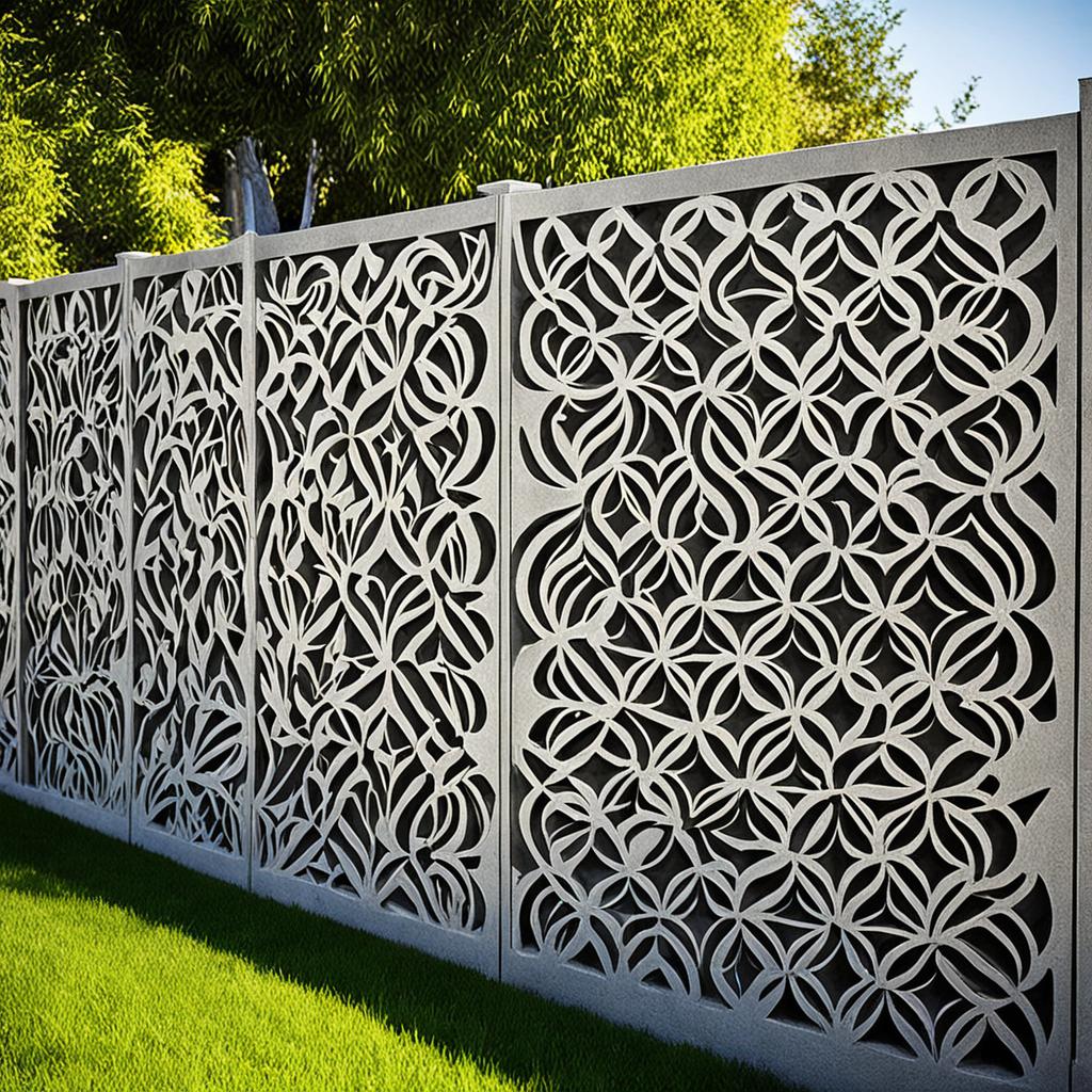 palissade béton décorative