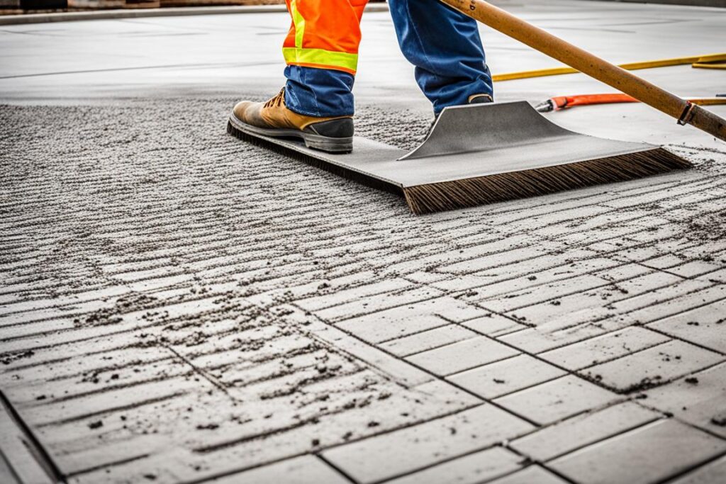réalisation béton balayé