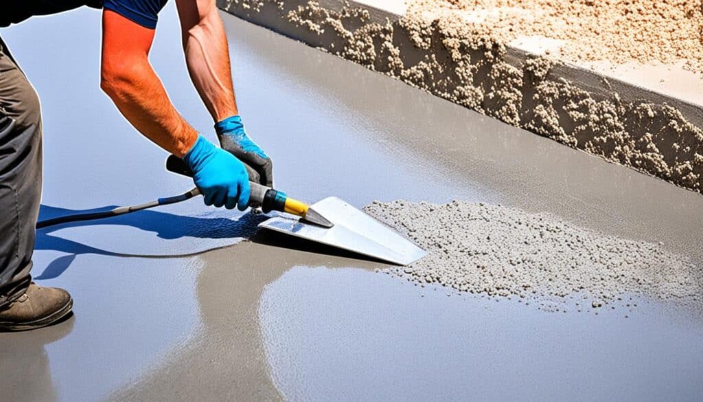 réalisation béton lissé