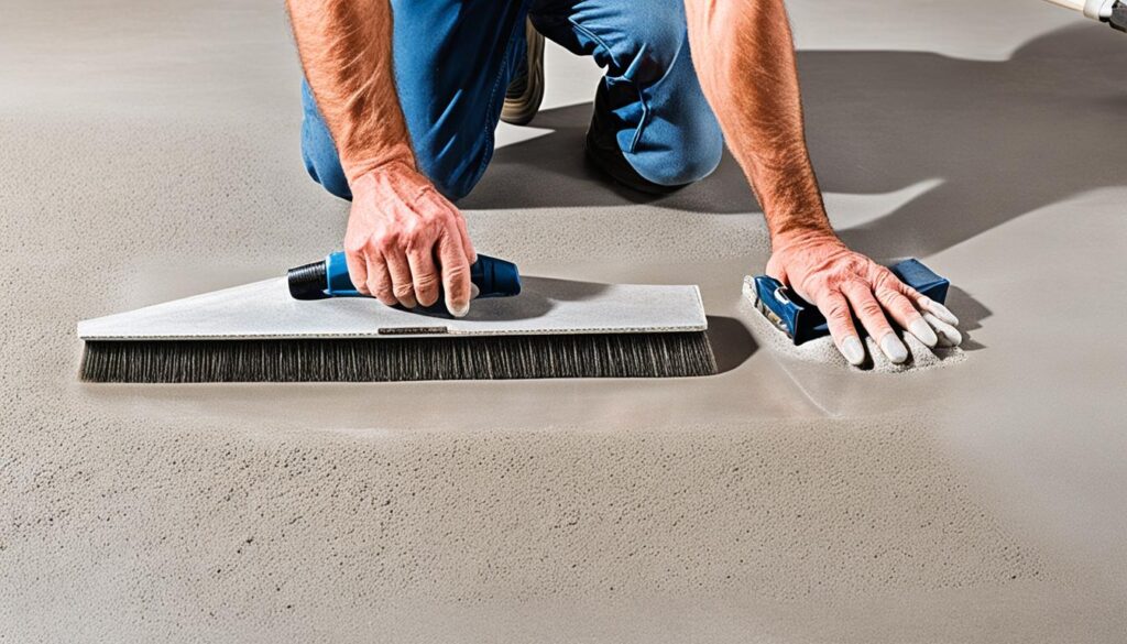 techniques lissage béton sec