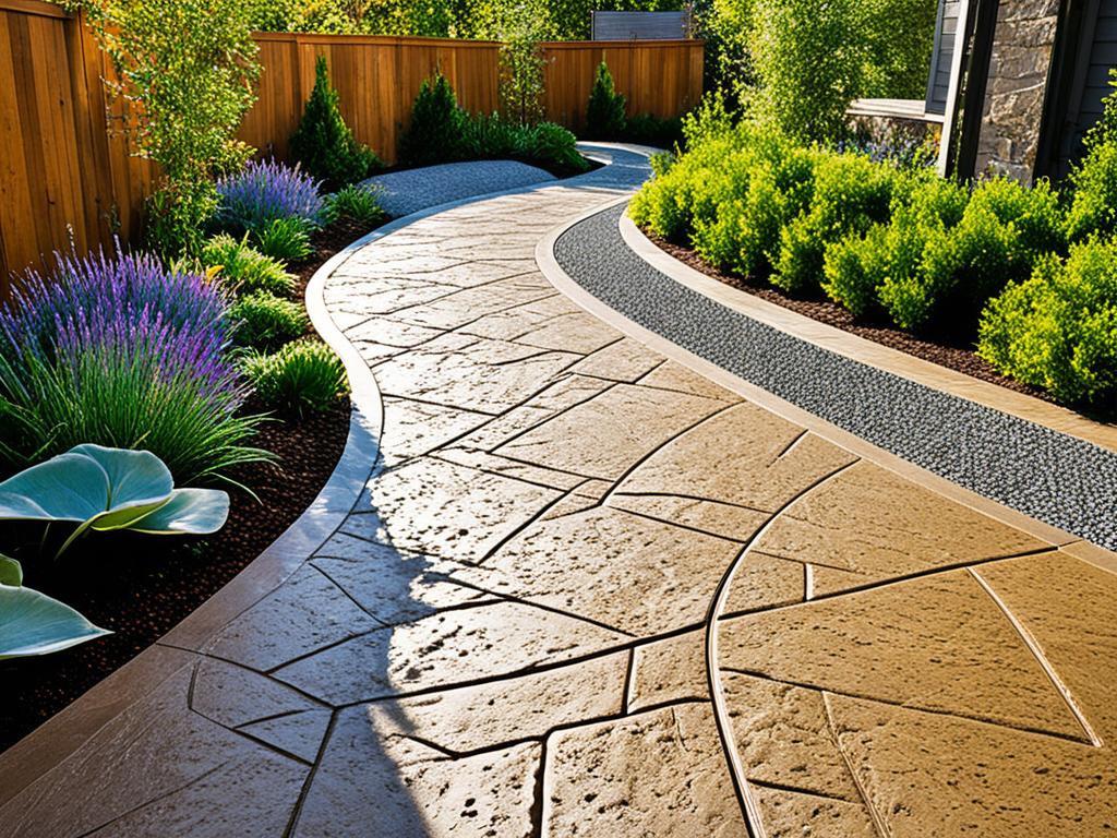 types de béton allée jardin